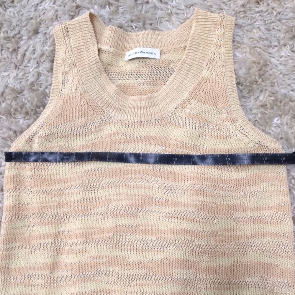 White + Warren alabaster heather space dye knit sweater tank - Picture 6 of 7